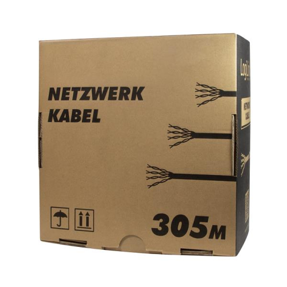 Καλώδιο Δικτύου F/UTP CAT5 LogiLink CPV001 100m Μονόκλωνο Γκρι