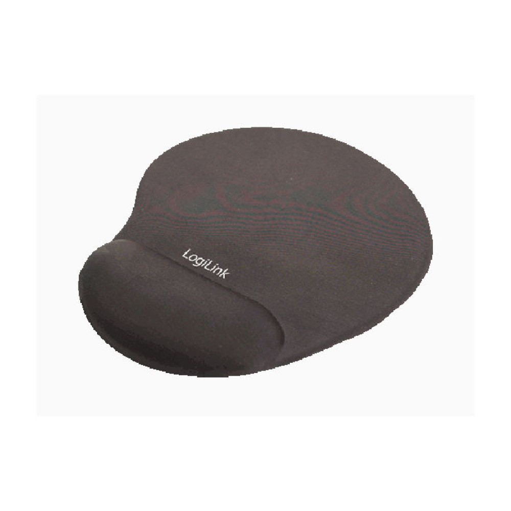 Mousepad GEL LogiLink ID0027, με Στήριγμα Καρπού Μαύρο