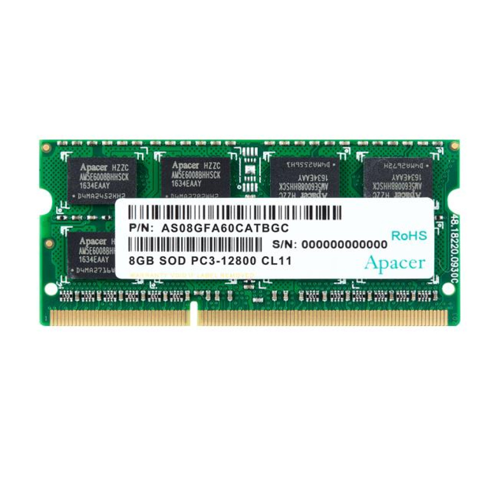 Μνήμη Laptop Apacer 8GB 1600MHz CL11 DDR3 SODIMM