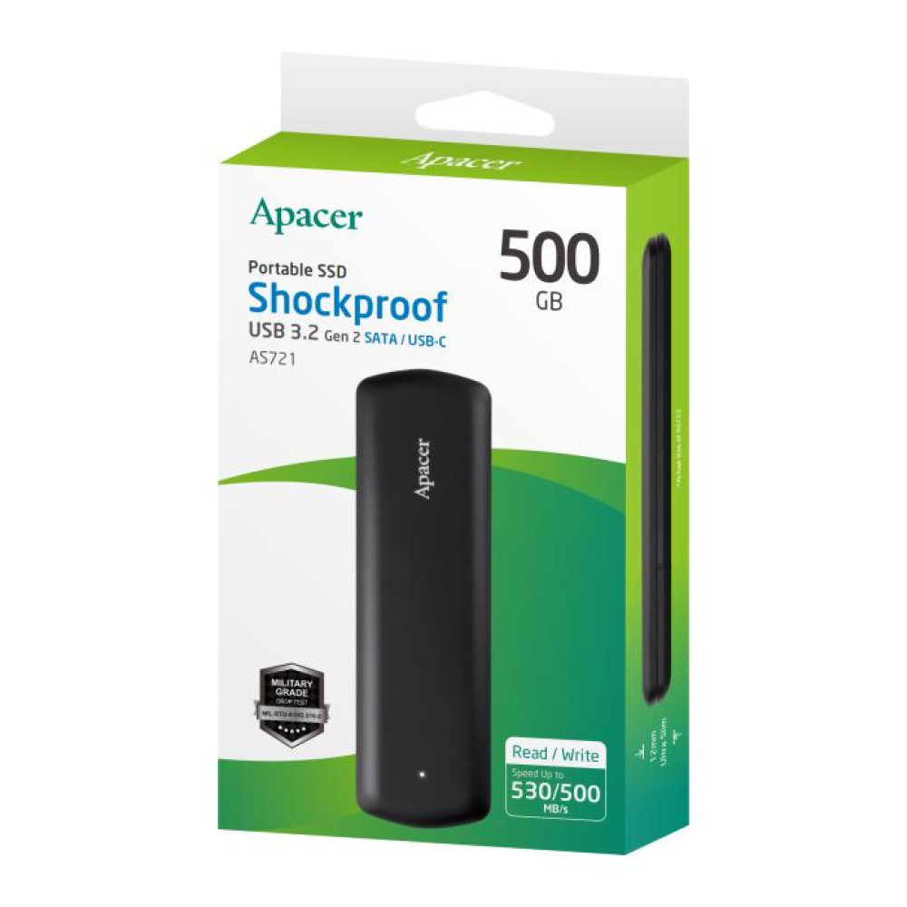 Εξωτερικός Δίσκος SSD Apacer AS721 500GB USB 3.2 Gen 2