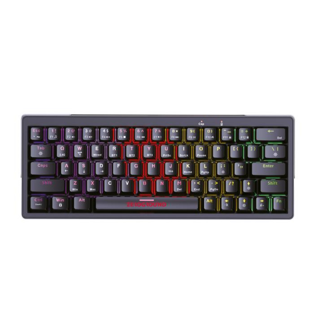 Ασύρματο/Ενσύρματο Πληκτρολόγιο RGB Zeroground KB-3700G SATOMI v2.0