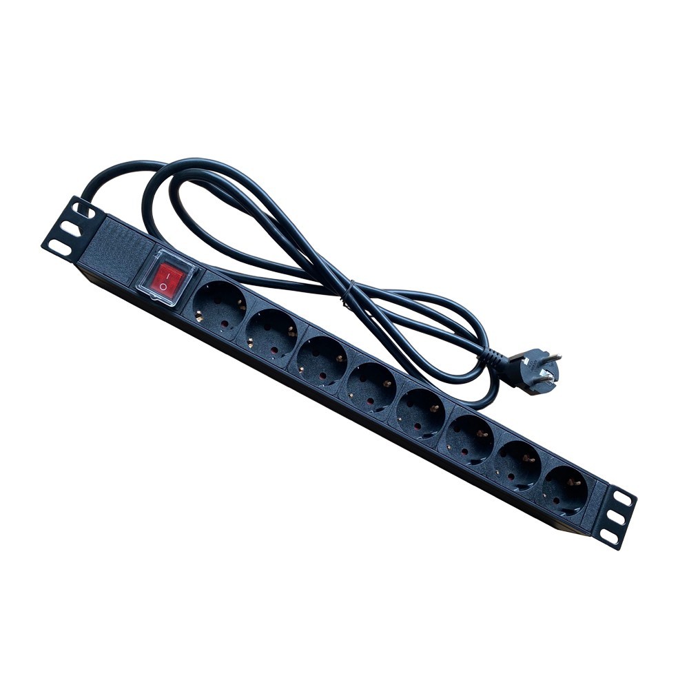 Πολύπριζο 8 Θέσεων 1U Power On PDU-8 με Διακόπτη