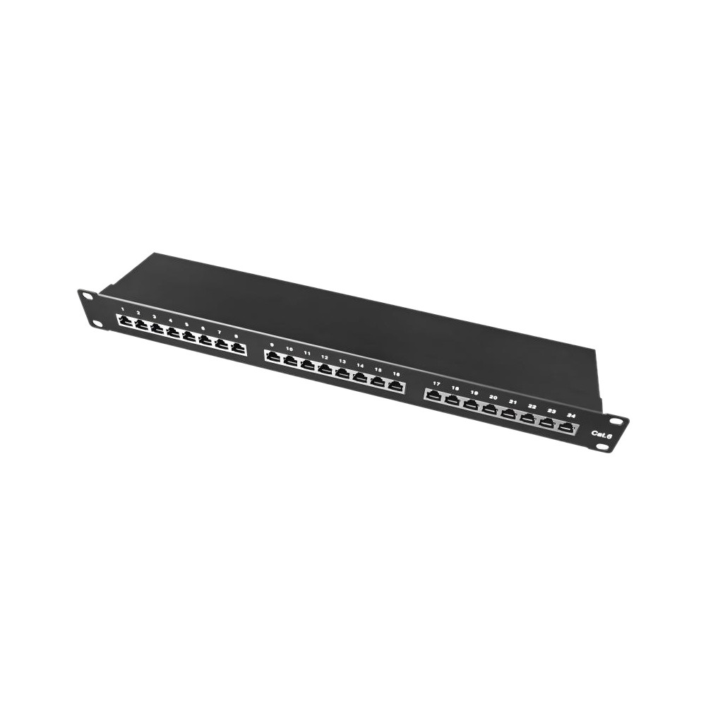 Patch Panel CAT6 24 Θέσεων 1U Power On PP-C6-F24 FTP