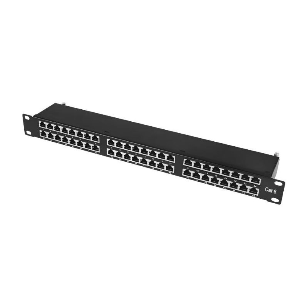 Patch Panel CAT6 48 Θέσεων 1U Power On PP-C6-F48 FTP