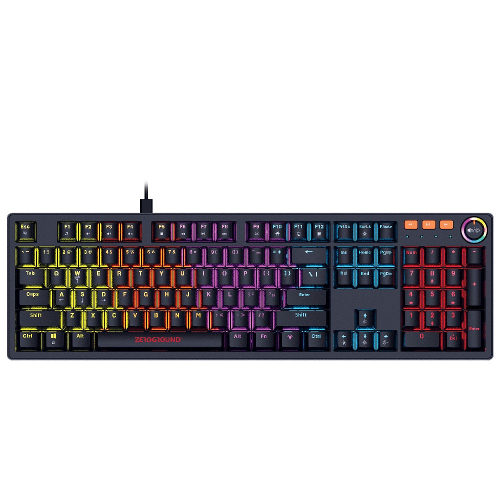 Ενσύρματο Μηχανικό Πληκτρολόγιο Gaming RGB Zeroground KB-3900G SAKIMO v2.0