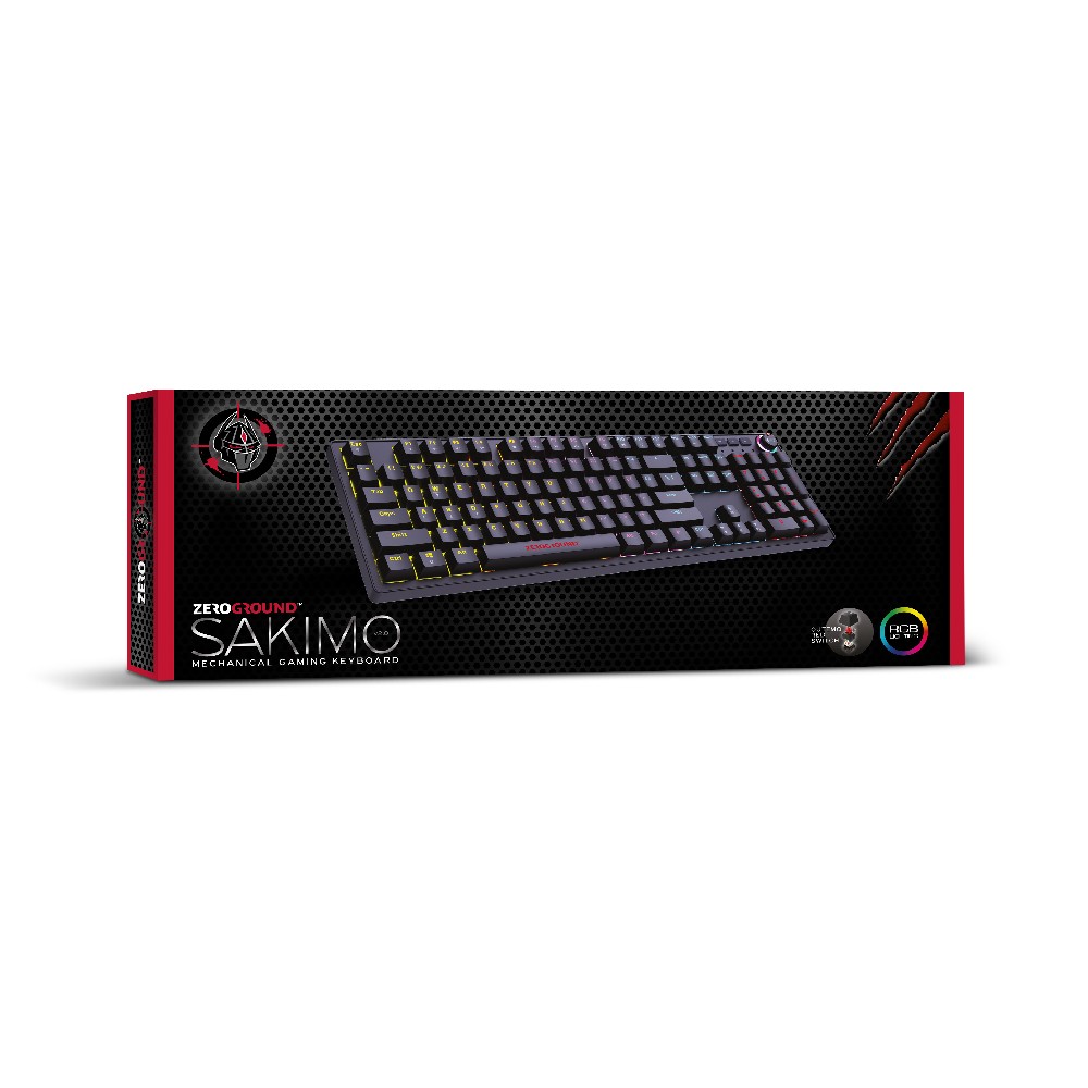 Ενσύρματο Μηχανικό Πληκτρολόγιο Gaming RGB Zeroground KB-3900G SAKIMO v2.0