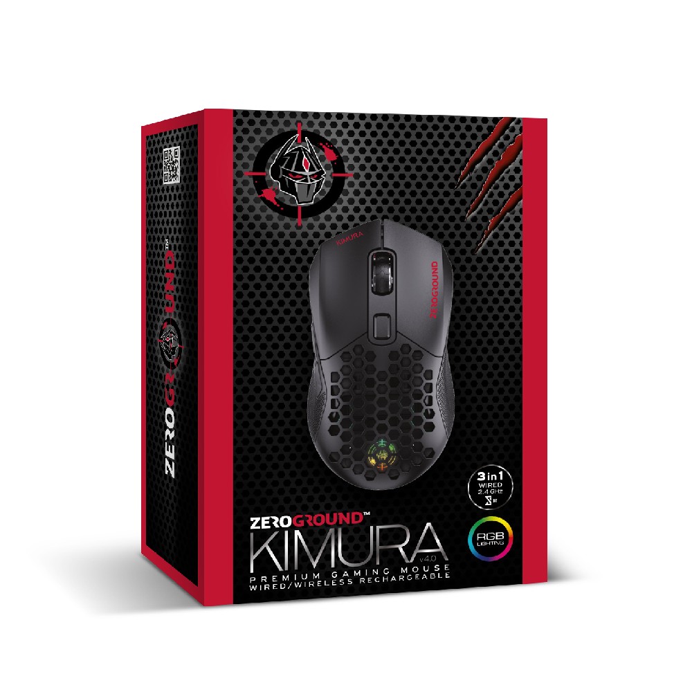 Ασύρματο/Ενσύρματο Ποντίκι 2.4GHz/BT/USB Zeroground MS-4600WG KIMURA v4.0
