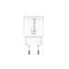 Φορτιστής Σπιτιού GaN PD 20W Element CH-100 2 Θέσεων Λευκό