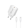 Φορτιστής Σπιτιού GaN PD 20W Element CH-150PD 1 Θέσης, με καλώδιo Lightning PD 27W 1m Λευκό