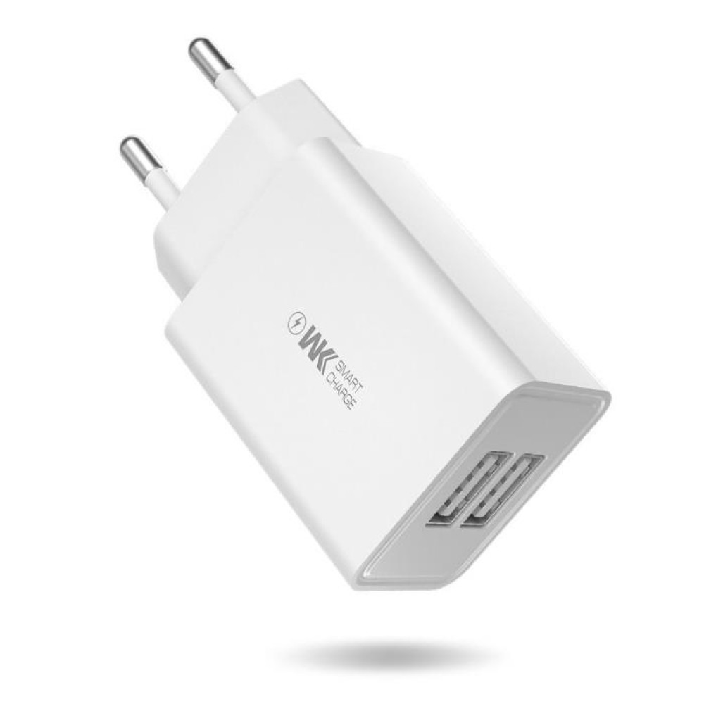 Φορτιστής Σπιτιού 10W WK WP-U56 2 Θέσεων, με καλώδιο Lightning Λευκό