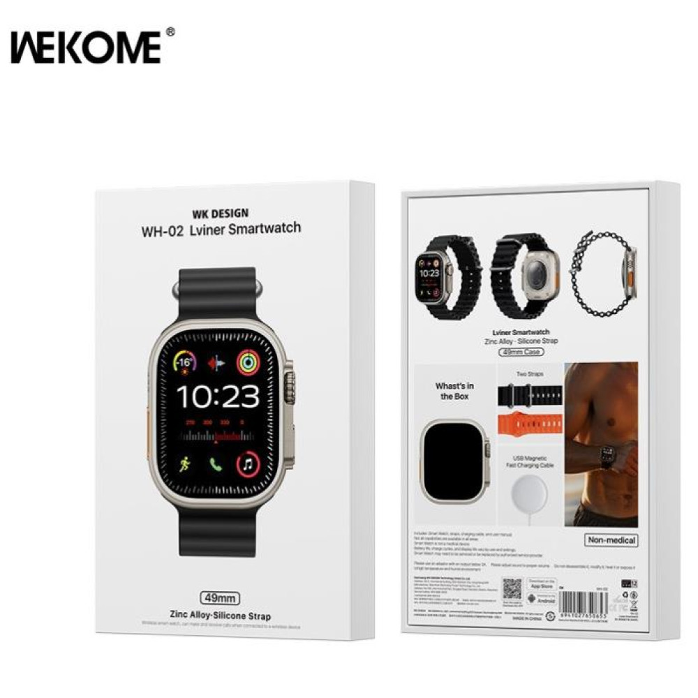 Smartwatch WK WH-02 Tιτάνιο Xρυσό