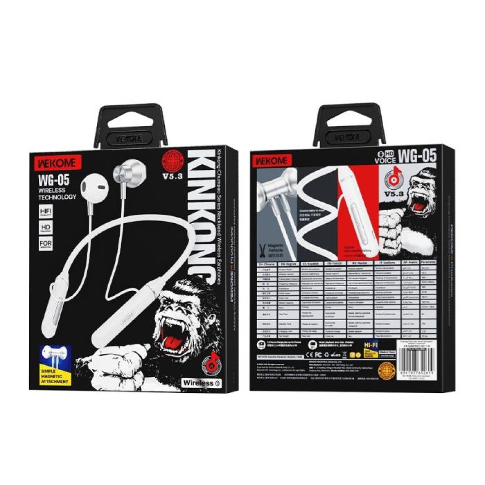 Ακουστικά Neckband BT WK WG-05 Λευκό