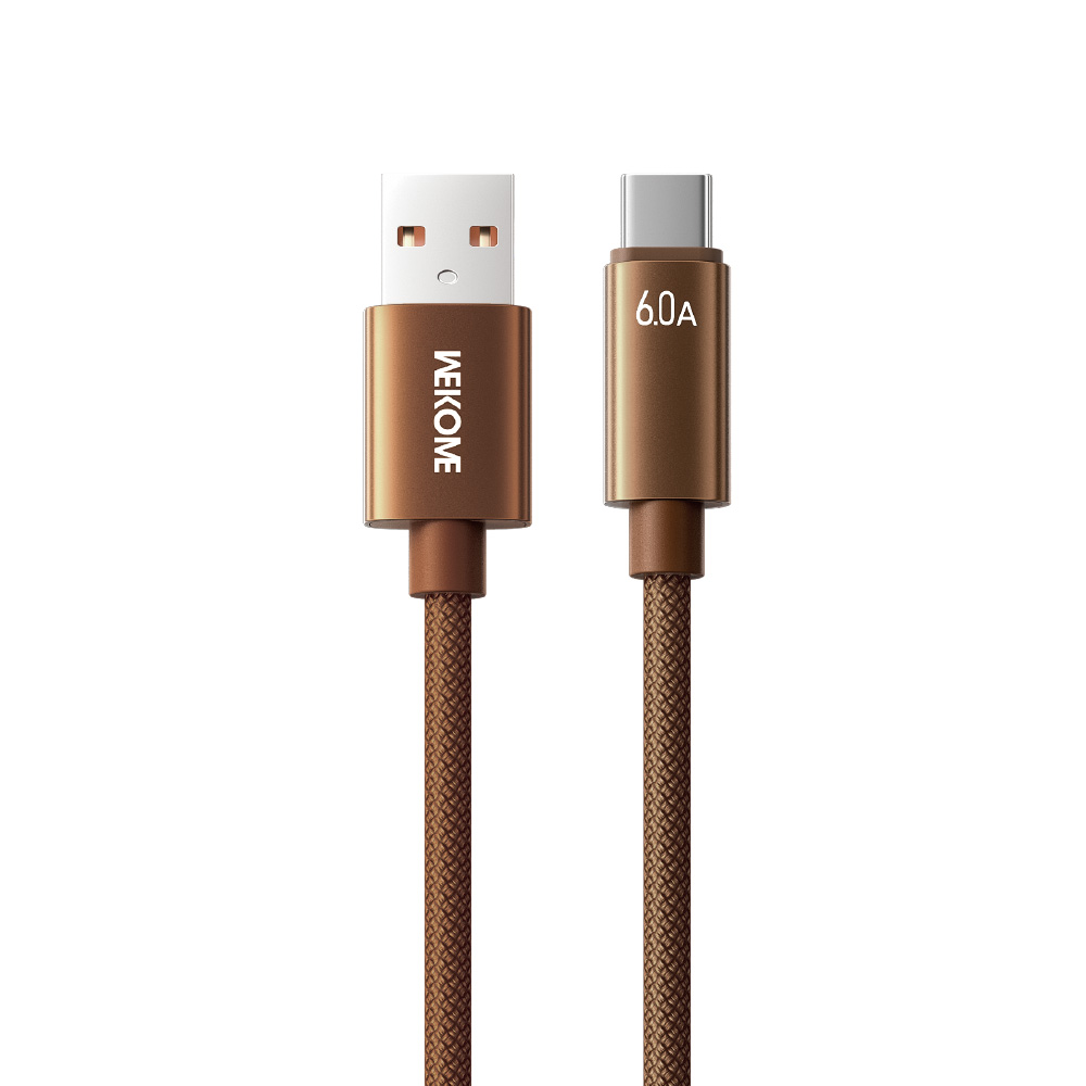 Καλώδιο Φόρτισης WK WDC-63a USB σε USB-C PD 66W 1.2m Καφέ
