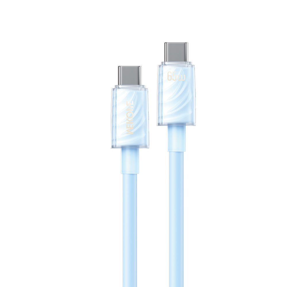 Καλώδιο Φόρτισης WK WDC-74 USB-C σε USB-C PD 65W 1.2m Μπλέ