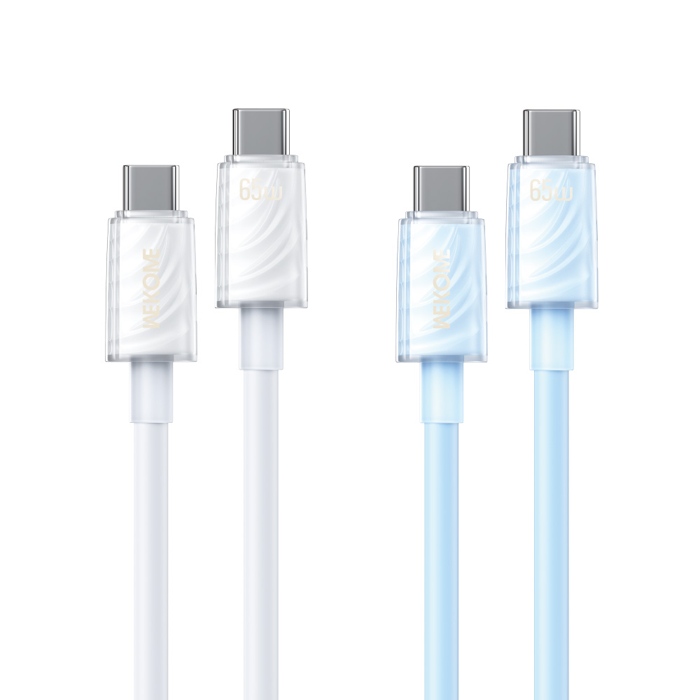 Καλώδιο Φόρτισης WK WDC-74 USB-C σε USB-C PD 65W 1.2m Λευκό