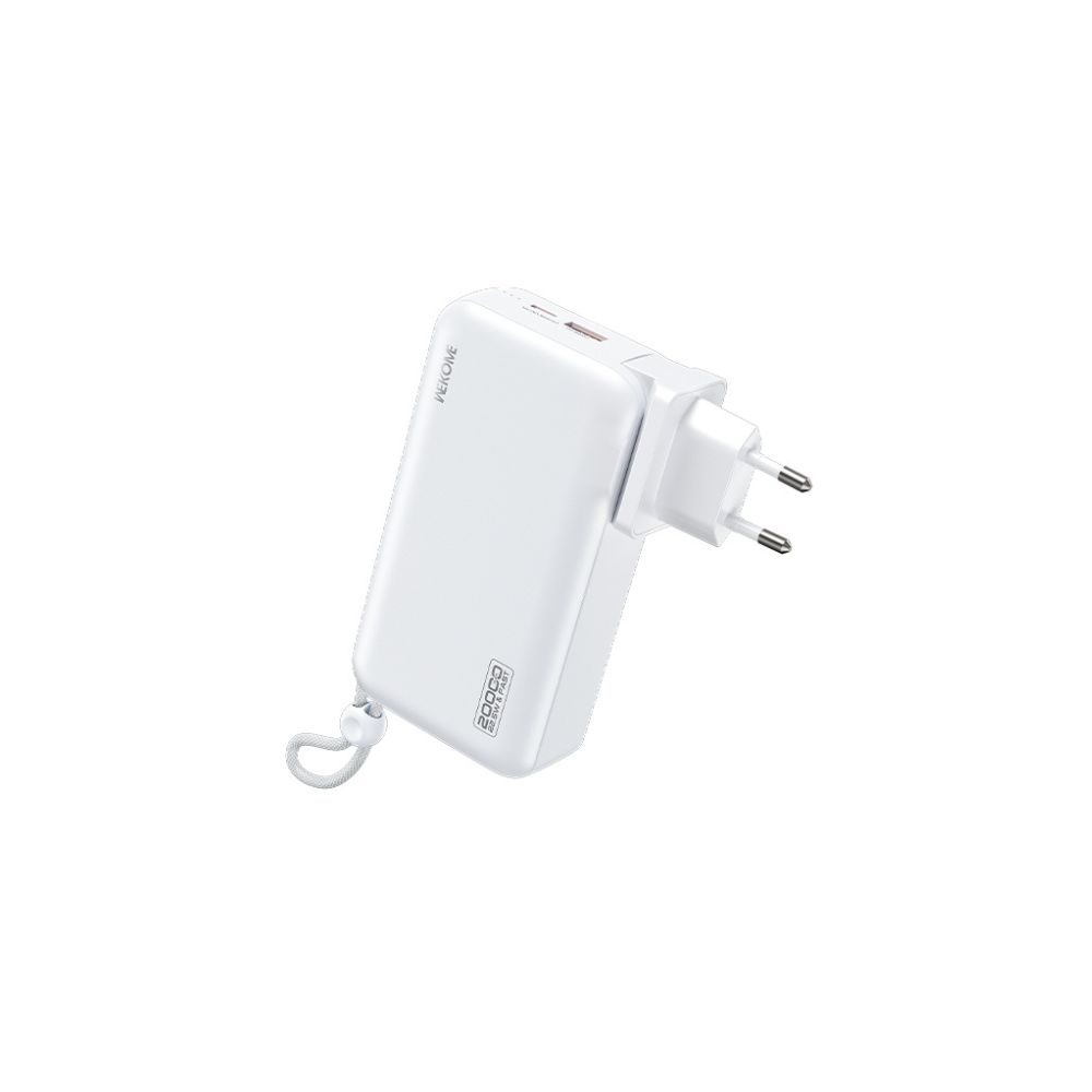Power Bank 20000mAh PD 22,5W WK WP-119 2 Θέσεων, με καλώδιο USB-C/Lightning Λευκό