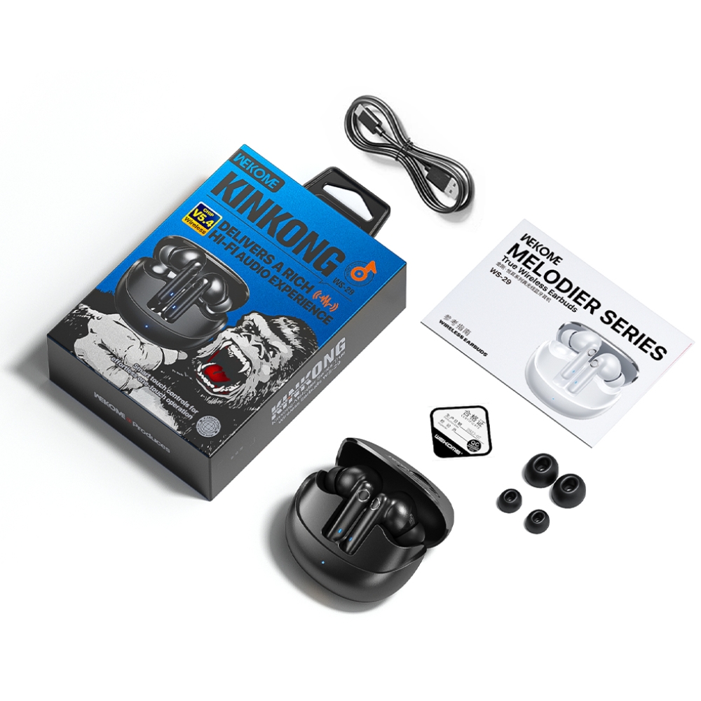 Ακουστικά True Wireless ΒΤ WK WS-29 Μαύρο