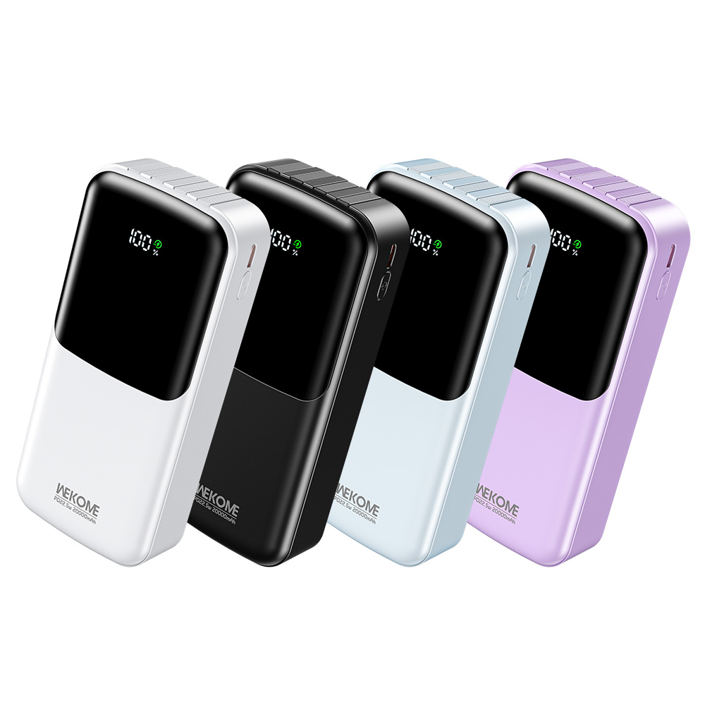Power Bank 20000mAh PD 22,5W WK WP-66 2 Θέσεων, με καλώδιο USB-C/Lightning/Micro/USB Λευκό