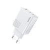 Φορτιστής Σπιτιού GaN PD 65W WK WP-U66 3 Θέσεων Λευκό