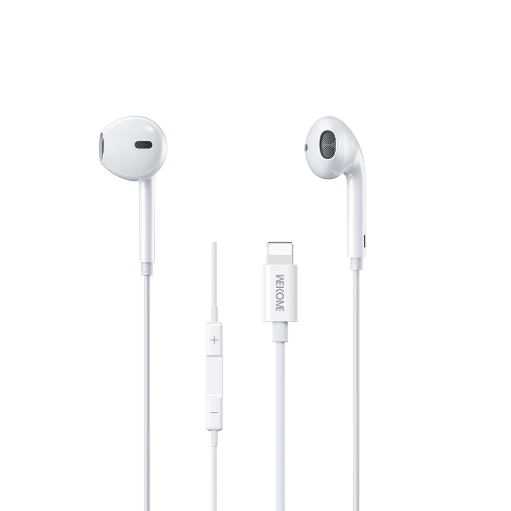 Ακουστικά Lightning WK ΥΒ09 Plug & Play Λευκό