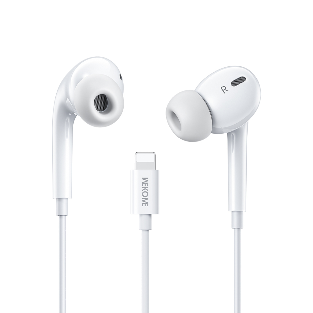 Ακουστικά Lightning Plug & Play WK ΥΒ10 Λευκό