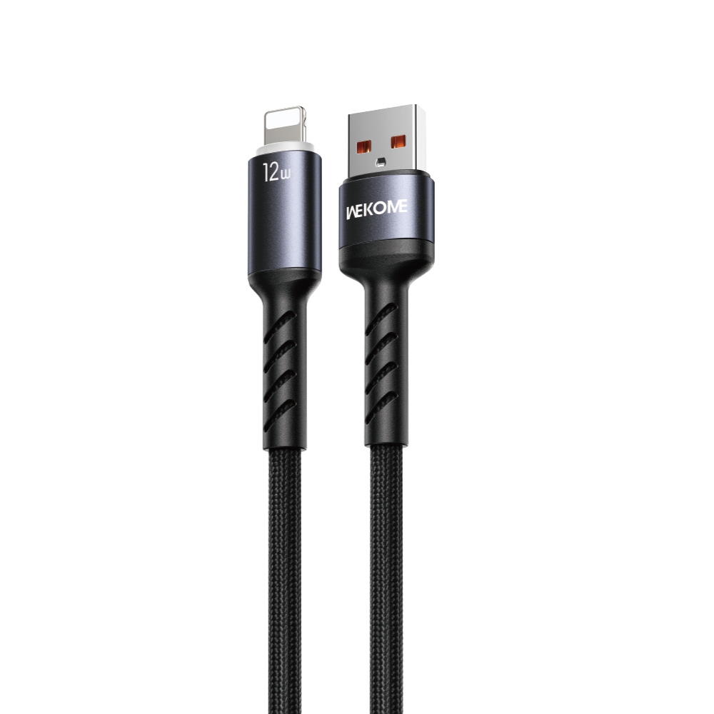 Καλώδιο Φόρτισης με LED WK WDC-C13i USB σε Lightning 1.2m Μαύρο