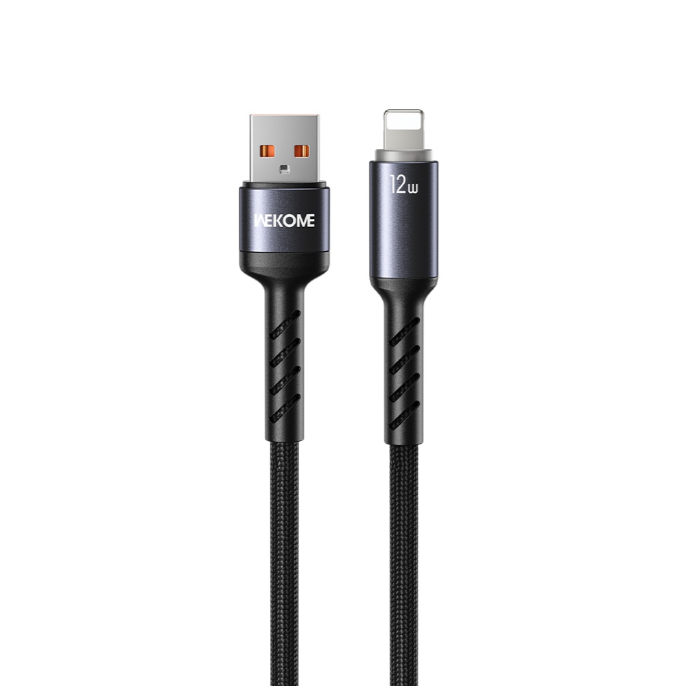 Καλώδιο Φόρτισης με LED WK WDC-C13i USB σε Lightning 1.2m Μαύρο