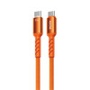 Καλώδιο Φόρτισης με LED WK WDC-C14 USB-C to USB-C PD 65W 1.2m Πορτοκαλί