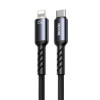 Καλώδιο Φόρτισης με LED WK WDC-C15 USB-C to Lightning PD 35W 1.2m Μαύρο