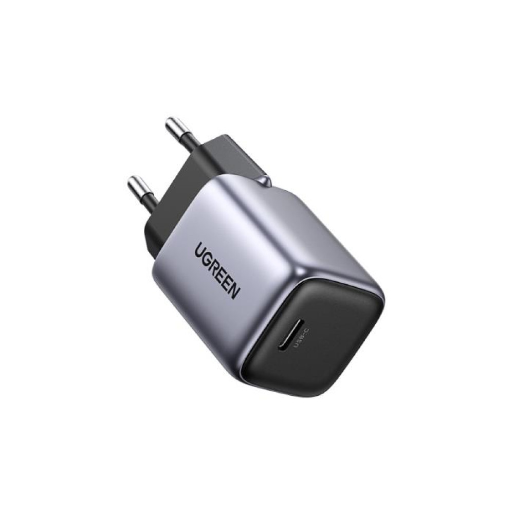 Φορτιστής Σπιτιού GaN PD 30W UGREEN CD319 25257, με καλώδιο USB-C 60W 1m Γκρί