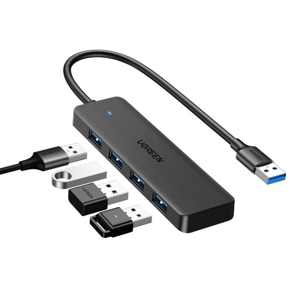 USB 3.0 Hub 4 Θέσεων UGREEN 25851 Γκρι