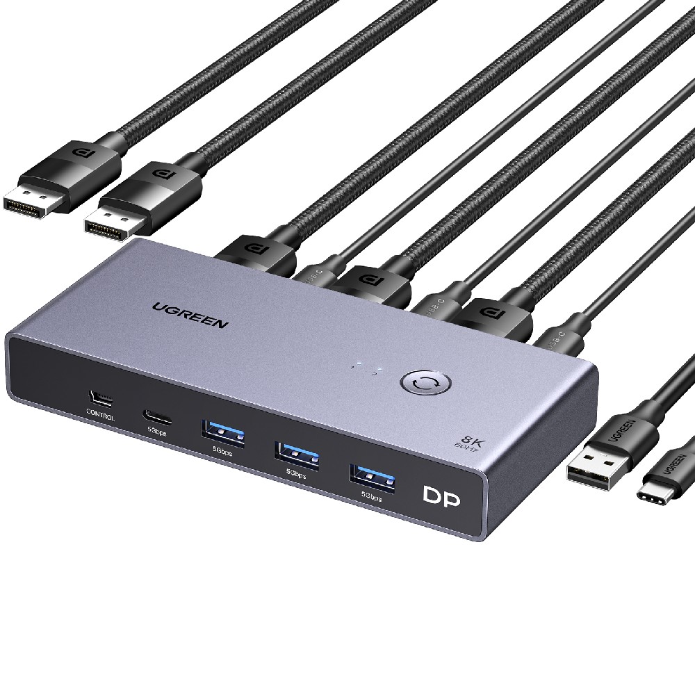 KVM Switch 2 θέσεων USB/DP UGREEN CM695 25962