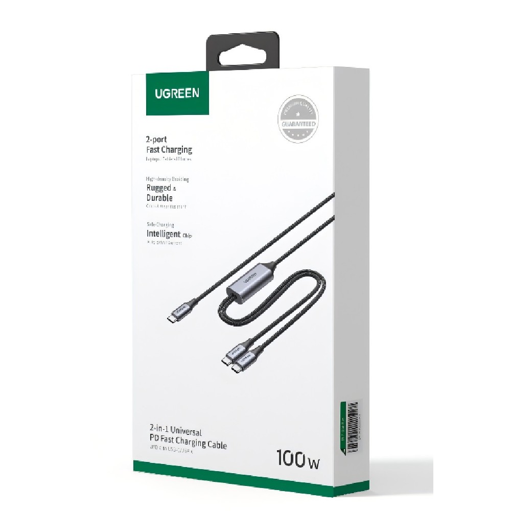Καλώδιο Φόρτισης UGREEN US561 35087 USB-C σε 2x USB-C PD 100W 1.5m Μαύρο
