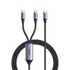 Καλώδιο Φόρτισης UGREEN US561 35087 USB-C σε 2x USB-C PD 100W 1.5m Μαύρο