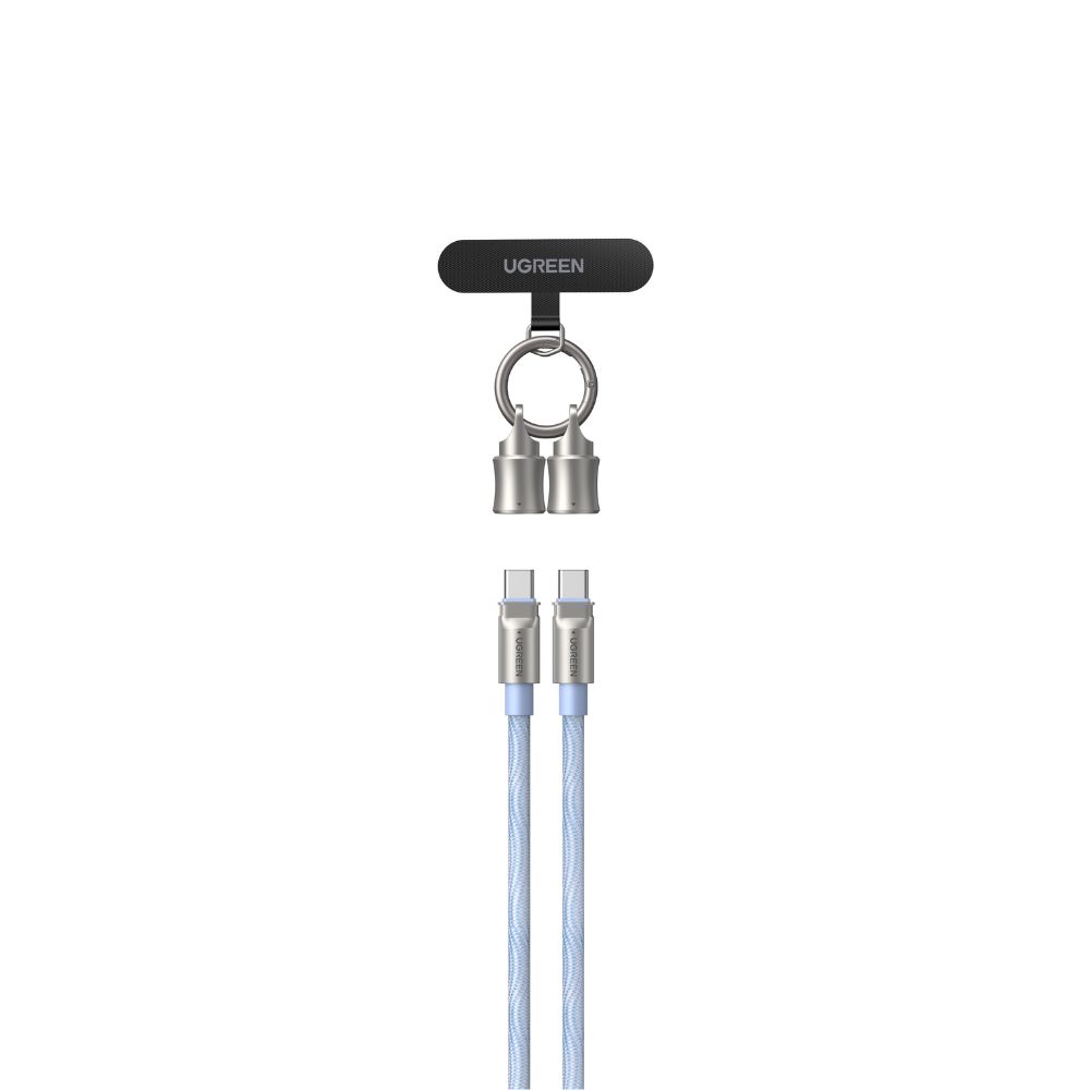 Καλώδιο Φόρτισης UGREEN L508 35511 USB-C σε USB-C PD 60W Lanyard 1.2m Μπλέ