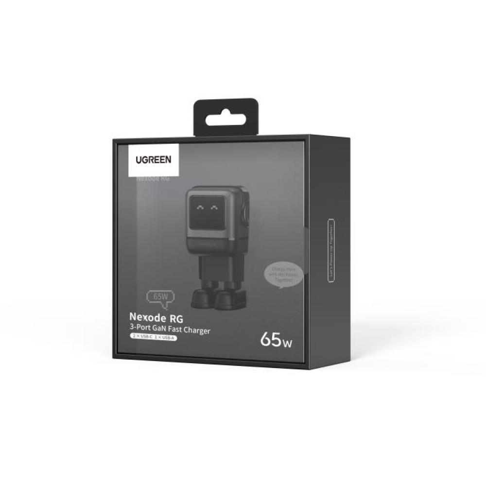 Φορτιστής Σπιτιού GaN 65W UGREEN CD361 25685B 3 θέσεων Γκρί