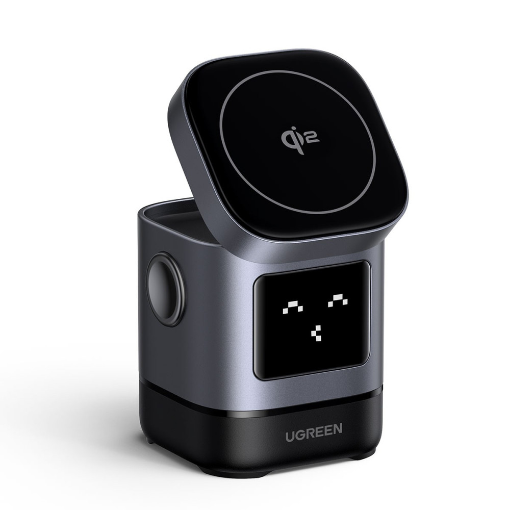 Φορτιστής Σπιτιού 15W Qi2 UGREEN W709 45775 με Ασύρματη Φόρτιση Magnetic Γκρι