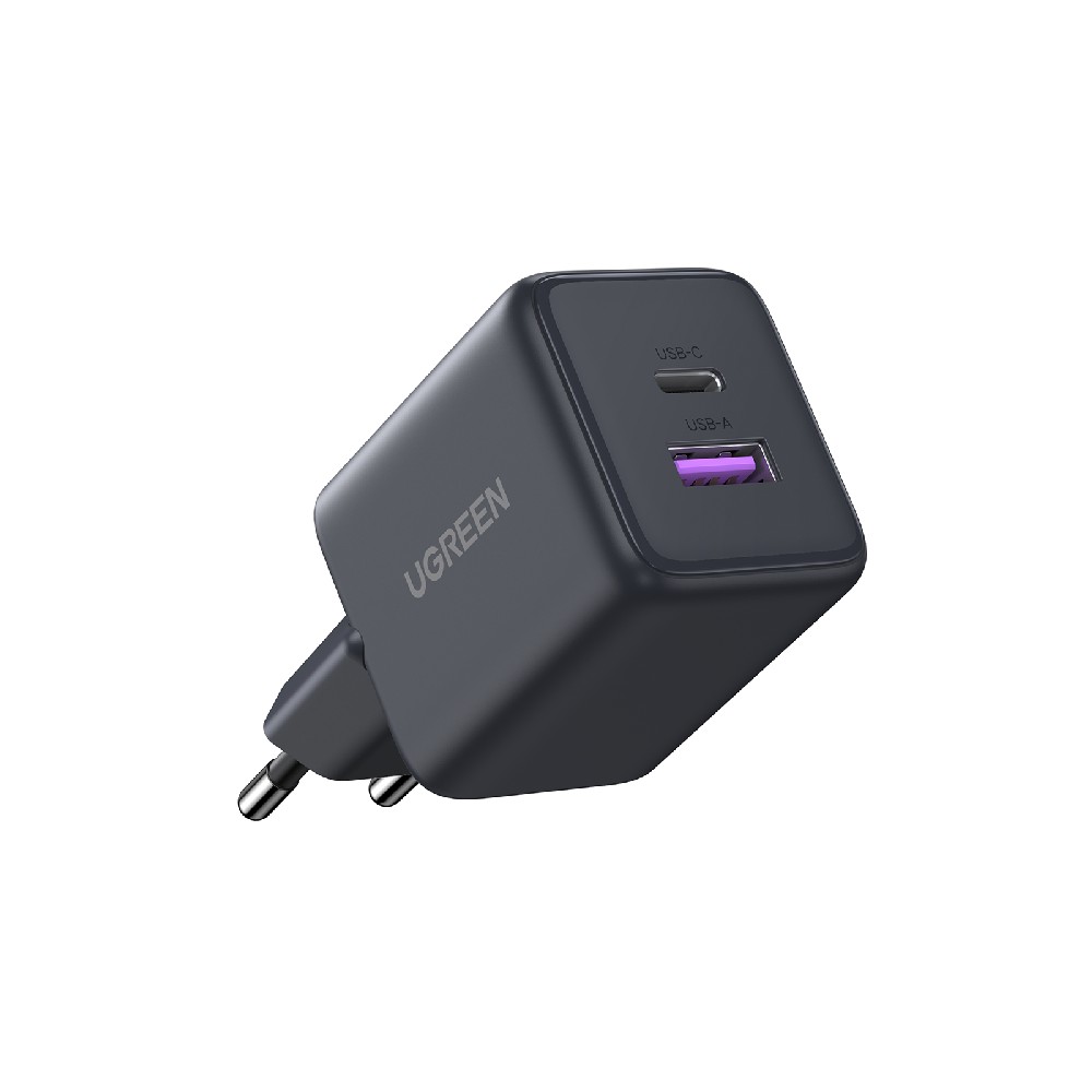 Φορτιστής Σπιτιού GaN PD 30W UGREEN X516 55539 2 Θέσεων Γκρι