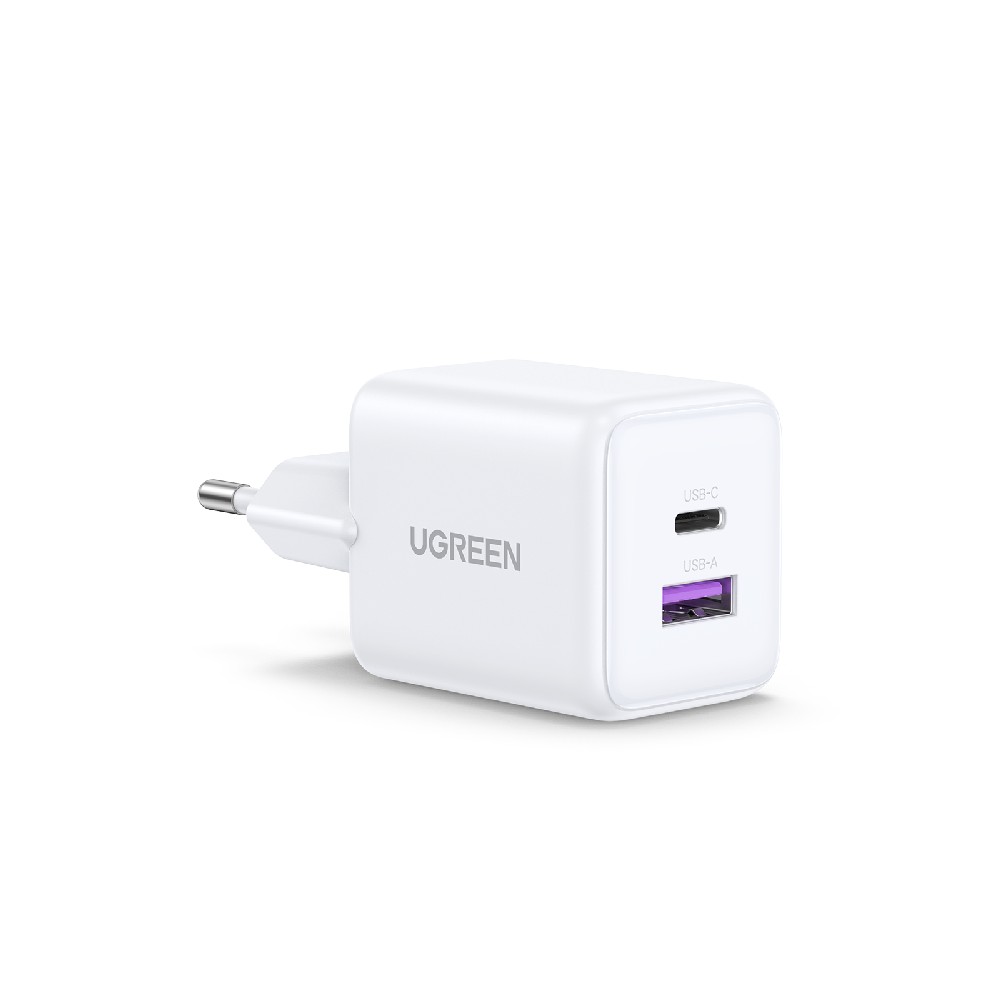 Φορτιστής Σπιτιού GaN PD 30W UGREEN X516 65015 2 Θέσεων Λευκό