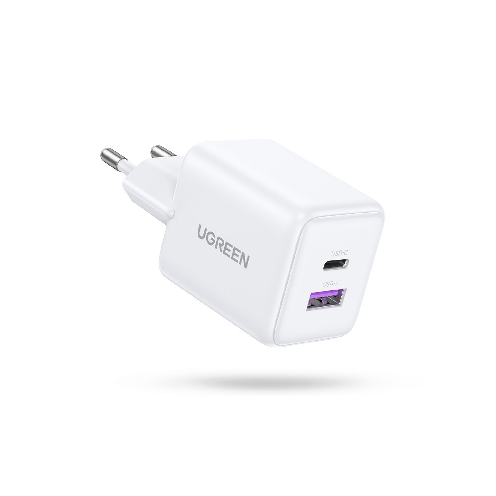 Φορτιστής Σπιτιού GaN PD 30W UGREEN X516 65015 2 Θέσεων Λευκό