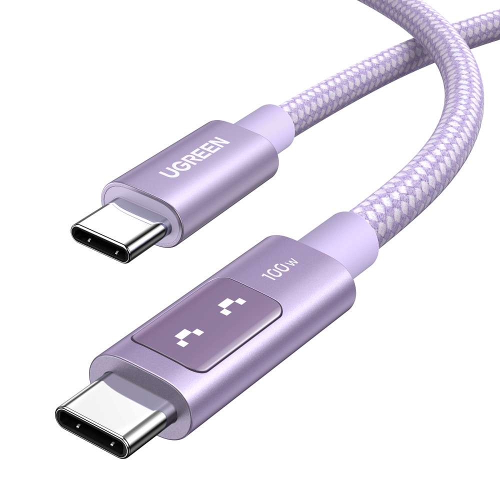 Καλώδιο Φόρτισης UGREEN L509 65092 USB-C σε USB-C PD 100W 1m Μώβ
