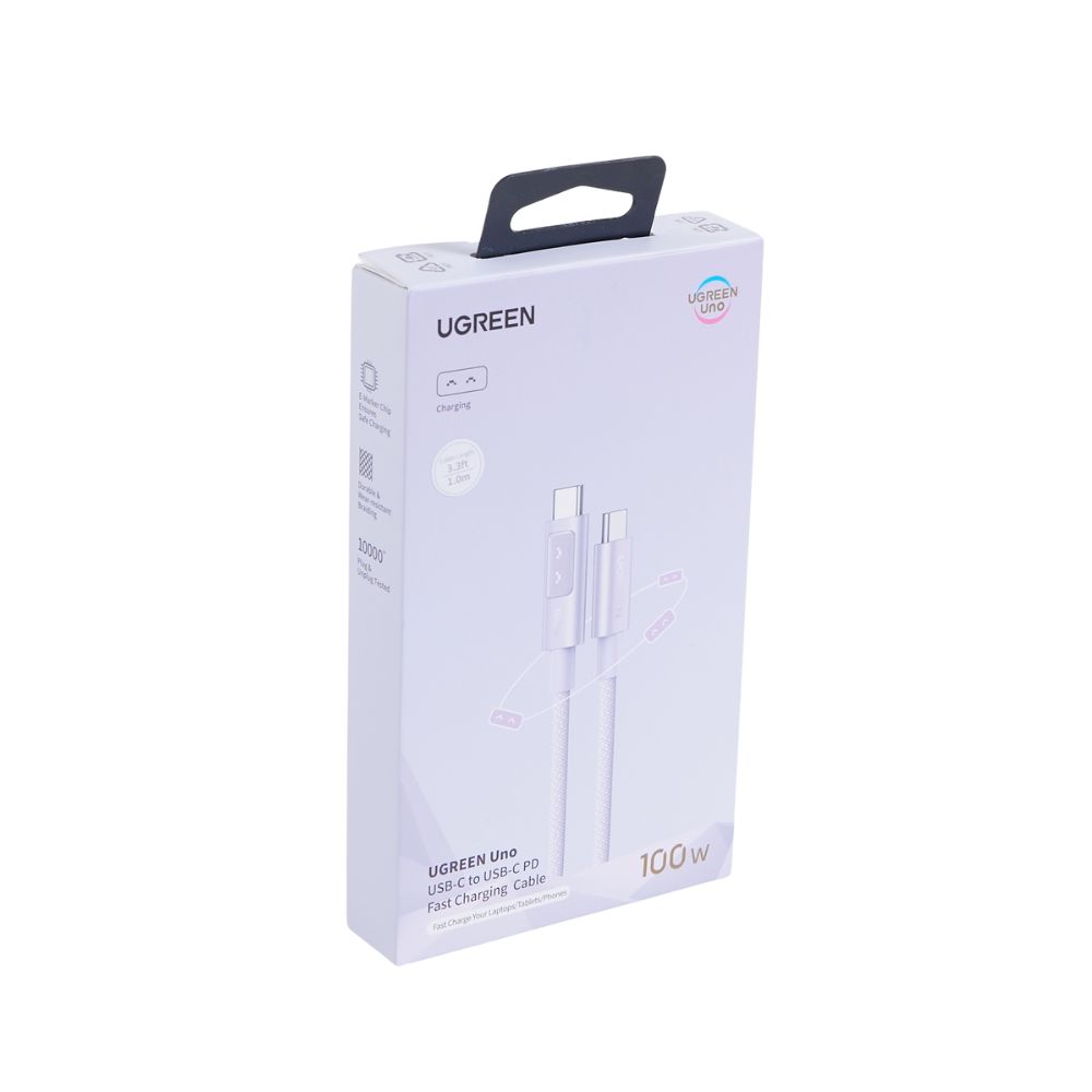 Καλώδιο Φόρτισης UGREEN L509 65092 USB-C σε USB-C PD 100W 1m Μώβ