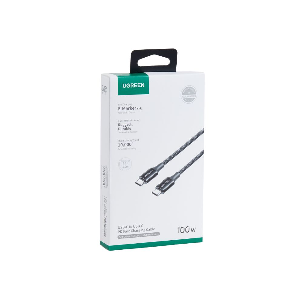 Καλώδιο Φόρτισης UGREEN L502 65249 USB-C σε USB-C PD 100W 1m Μαύρο