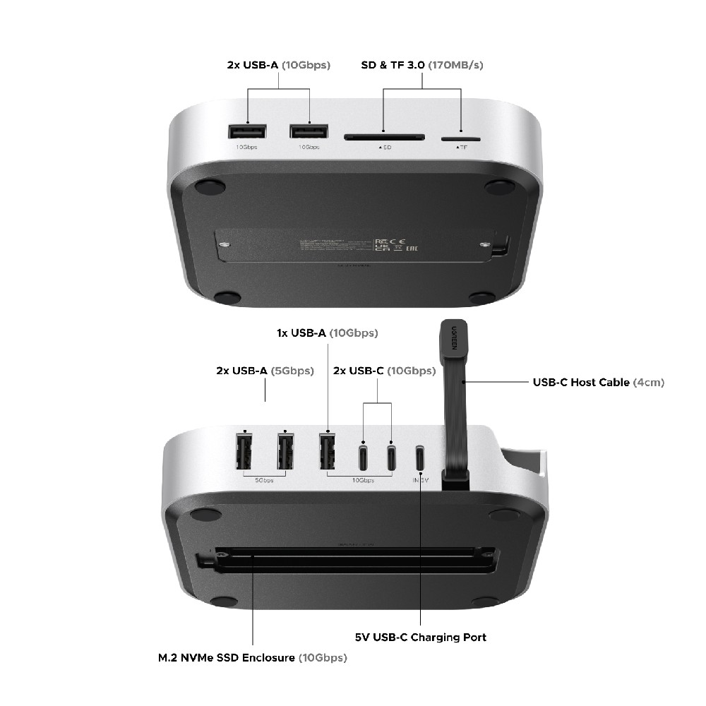 USB-C Docking Station 11 σε 1 UGREEN CM841 65487