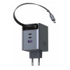 Φορτιστής Σπιτιού GaN PD 100W UGREEN X616 65828 3 Θέσεων, με καλώδιο USB-C 100W Γκρι