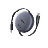 Καλώδιο Φόρτισης UGREEN L531 65905 USB-C σε USB-C PD 100W, Επαναφερόμενο 1m Μαύρο