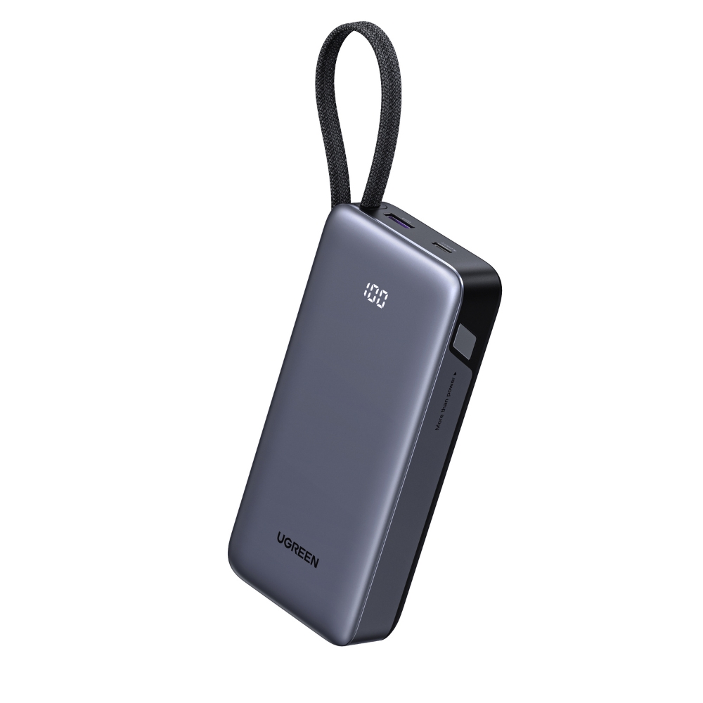 Power Bank 20000mAh PD 45W UGREEN PB536 55988B 2 Θέσεων, με καλώδιο USB-C Γκρι