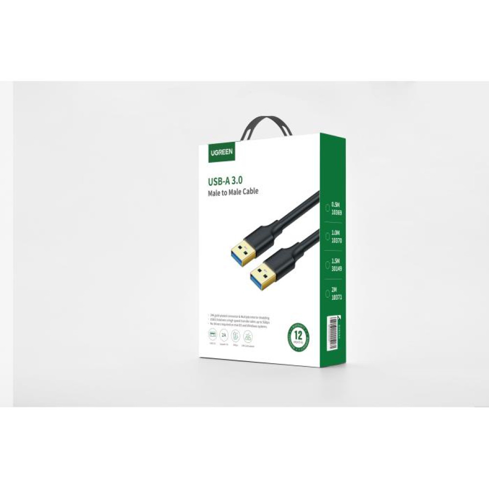 Καλώδιο USB 3.0 Μ/Μ UGREEN US128 10369 0.5m Μαύρο