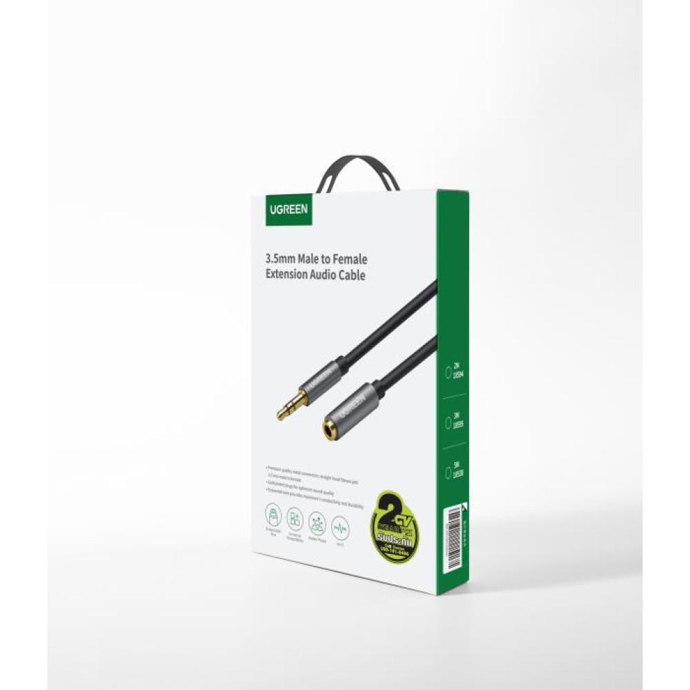 Καλώδιο Ήχου 3.5mm M/F UGREEN AV118 10538 5m Μαύρο