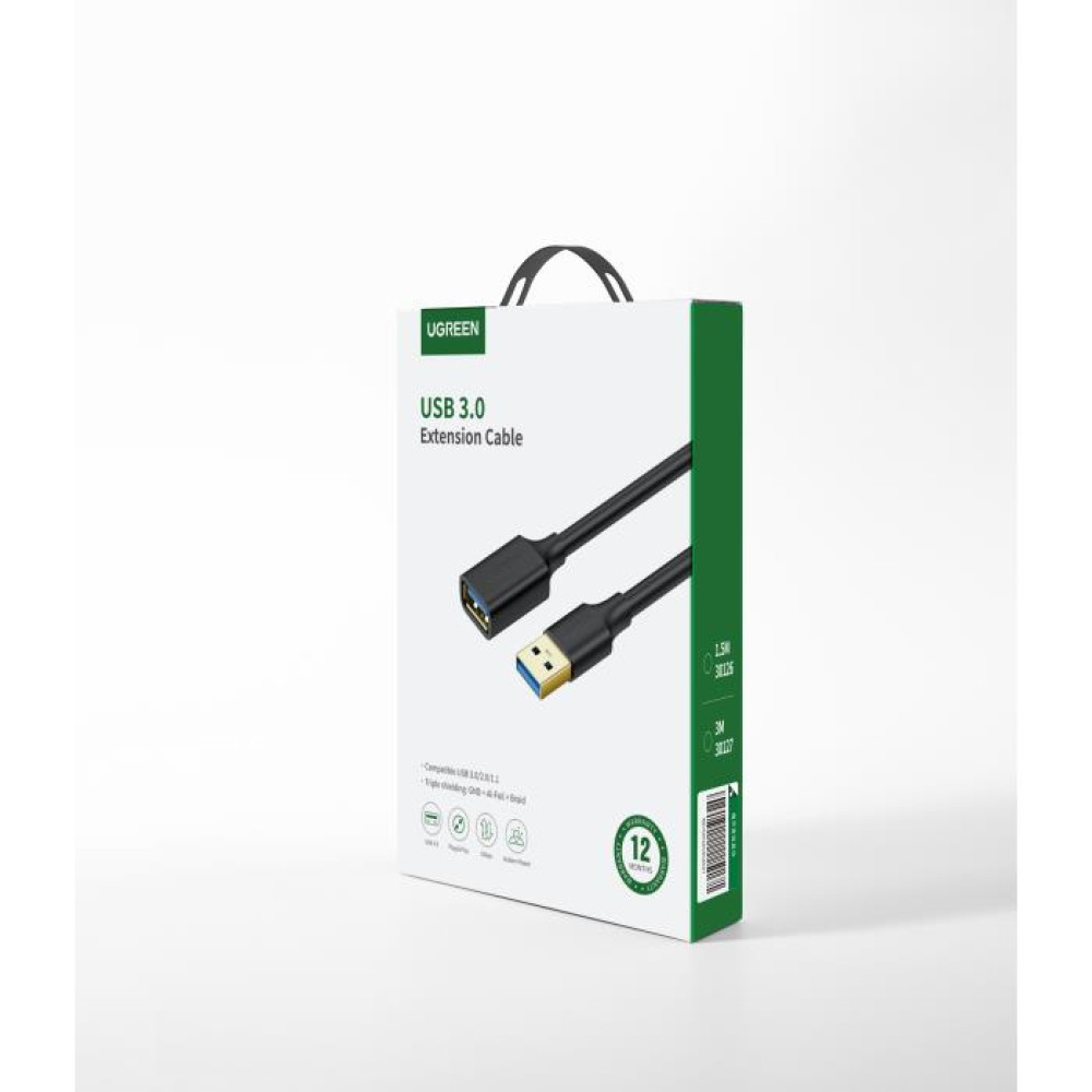 Καλώδιο USB 3.0 Μ/F UGREEN US129 30125 0.5m Μαύρο